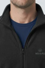 Jaqueta fleece masculina trekker dark nos alpes