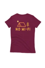 Camiseta Feminina No-wifi bordô