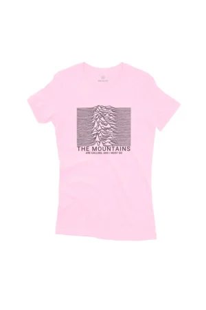 Camiseta Feminina Mountains Are Calling Rosa