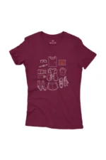 Camiseta Feminina Trail Vibes Bordô