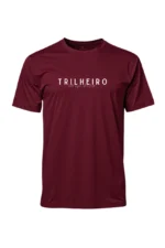 camiseta masculina poliamida uv trilheiro bordo