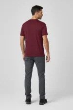 camiseta masculina poliamida uv basica bordo