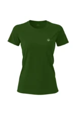 camiseta feminina poliamida uv nos alpes run verde