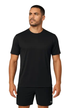 Camiseta Masculina Básica Poliamida UV Preto