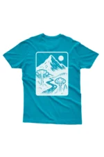 Camiseta Masculina Wild And Free Turquesa