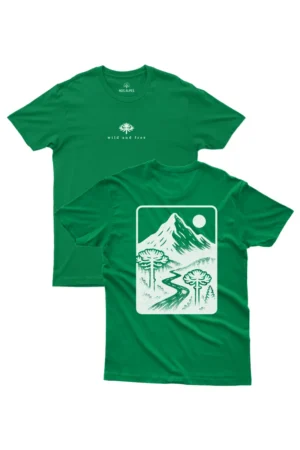 Camiseta Masculina Wild And Free Verde