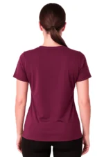 camiseta feminina poliamida uv básica bordô