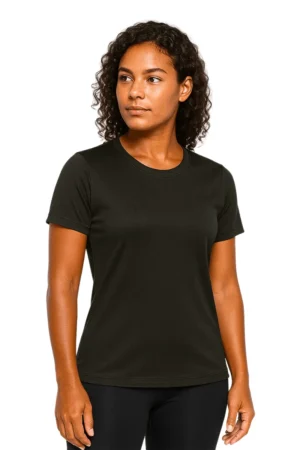 Camiseta Feminina Básica Poliamida UV Preto