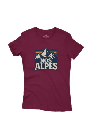 Camiseta Feminina Nos Alpes Bordo