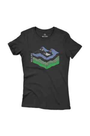 Camiseta Feminina Nos Alpes Geo Preto