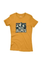 Camiseta Feminina Nos Alpes Mostarda