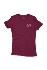 Camiseta Feminina Over In The Mountains Bordo