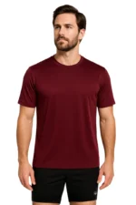 Camiseta Masculina Básica Poliamida UV Bordô