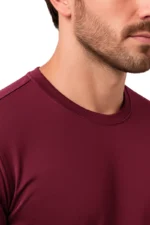 Camiseta Masculina Básica Poliamida UV Bordô