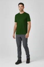 Camiseta Masculina Básica Poliamida UV Verde Escuro