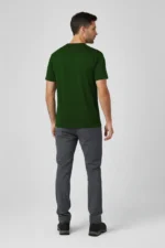 Camiseta Masculina Básica Poliamida UV Verde Escuro