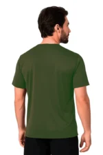 Camiseta Masculina Básica Poliamida UV Verde Escuro