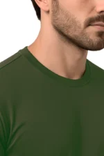 Camiseta Masculina Básica Poliamida UV Verde Escuro