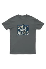 Camiseta Masculina Nos Alpes Chumbo