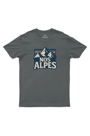 Camiseta Masculina Nos Alpes Chumbo