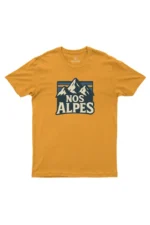 Camiseta Masculina Nos Alpes Mostarda