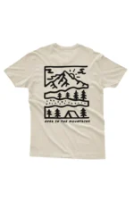 Camiseta Masculina Over In The Mountains Off White