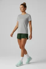 camiseta feminina poliamida uv básica Cinza