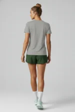 camiseta feminina poliamida uv básica Cinza