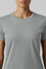 camiseta feminina poliamida uv básica Cinza