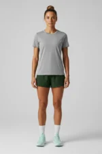 camiseta feminina poliamida uv básica Cinza