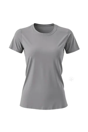 camiseta feminina poliamida uv básica Cinza