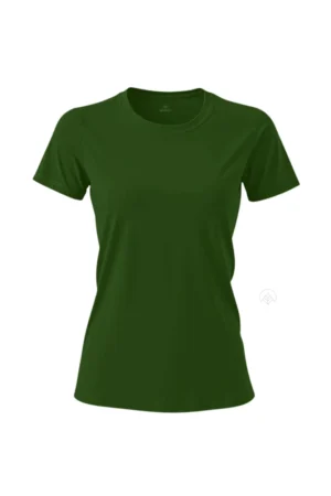 Camiseta Feminina Básica Poliamida UV Verde Escuro