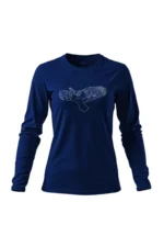 Camiseta Feminina Poliamida UV Manga Longa Fitz Roy marinho