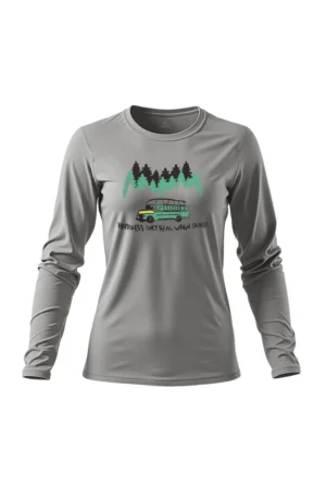 Camiseta Feminina Poliamida UV Manga Longa Happiness Only Real When Shared