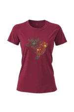 Camiseta Feminina Poliamida UV Biomas no Brasil bordo