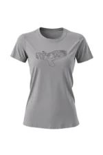 Camiseta Feminina Poliamida UV Fitz Roy cinza