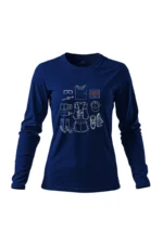 Camiseta Feminina Poliamida UV Manga Longa Trail Vibes marinho