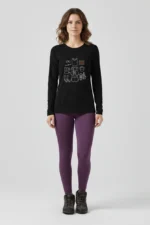 Camiseta Feminina Poliamida UV Manga Longa Trail Vibes preto