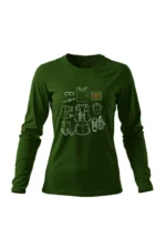 Camiseta Feminina Poliamida UV Manga Longa Trail Vibes verde
