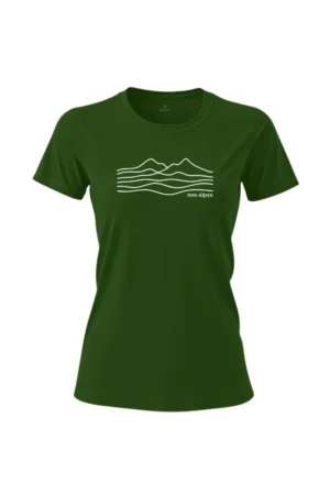 Camiseta Feminina Poliamida UV Serra do Mar Verde Escuro