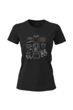 Camiseta Feminina Poliamida UV Trail Vibes preto