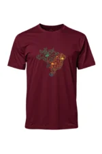 Camiseta Masculina Poliamida UV Biomas no Brasil Bordo