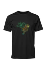 Camiseta Masculina Poliamida UV Biomas no Brasil Preto