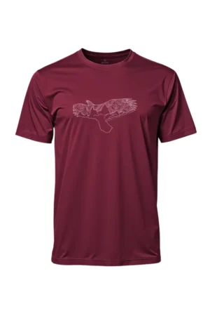 Camiseta Masculina Poliamida UV Fitz Roy bordo
