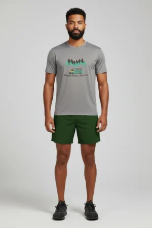 Camiseta Masculina Poliamida UV Happiness Only Real When Shared Cinza