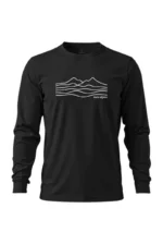 Camiseta Masculina Poliamida UV Manga Longa Serra do Mar preto