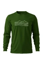 Camiseta Masculina Poliamida UV Manga Longa Serra do Mar verde escuro