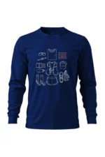 Camiseta Masculina Poliamida UV Manga Longa Trail Vibes marinho