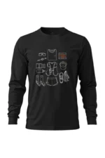 Camiseta Masculina Poliamida UV Manga Longa Trail Vibes preto