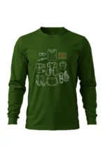 Camiseta Masculina Poliamida UV Manga Longa Trail Vibes verde